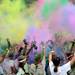 Participants dance and scream during a dance party at Riverside Park after the Ypsilanti Color Run 5K on Sunday morning. Melanie Maxwell I AnnArbor.com